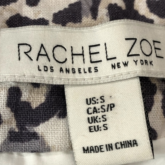 Rachel Zoe Linen Blend Leopard Print Blazer Jacket - Pastel Eclectic Animal - Picture 9 of 12
